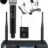 Rennes RM-900EH UHF 2×100 Kanal Çiftli Kablosuz EL Yaka Headset Mikrofonu Çift Anten LCD Ekran