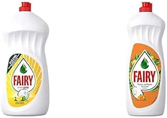 Fairy Ultra Hızlı Sıvı Bulaşık Deterjanı Limon ve Misket Limonu, 1500 ml & Fairy Sıvı Bulaşık Deterjanı Portakal, 650 ml