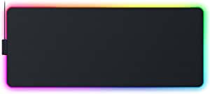Razer Strider Chroma – Razer Chroma RGB ile Hibrit Oyun Mouse Mat (Hibrit Yumuşak/Sert Mat, 19 Chroma RGB Aydınlatma Bölgesi, Kaymaz Taban, Dikişsiz Kenarlar) Siyah