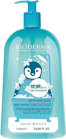Bioderma ABCDerm Bebek ve Çocuk için Dermatolojik ve Tuzsuz Yüz, Saç, Vücut Şampuanı Normal ve Kuru Ciltler