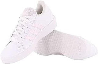 adidas Kadın GRAND COURT BASE 2.0 Ayakkabı, FTWWHT/ALMPNK/FTWWHT, 37 1/3 EU