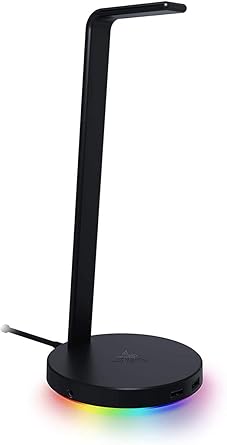 Razer Base Station V2 Chroma – USB hub’lı ve RGB aydınlatmalı kulaklık standı (7.1 surround sesli USB hub, entegre kulaklık tutucu, kaymaz stand, Chroma RGB) siyah