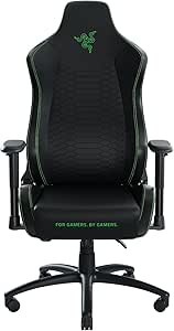 Razer Iskur X – Ergonomik Oyun Sandalyesi (Masa Sandalyesi/Ofis Sandalyesi, Ergonomik Tasarım, Çok Katmanlı Suni Deri, Yüksek Yoğunluklu Köpük Dolgu) Siyah/Yeşil | XL