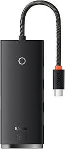 Baseus Lite 4in1 Multifonksiyonel Type-C Hub Dock Station Siyah