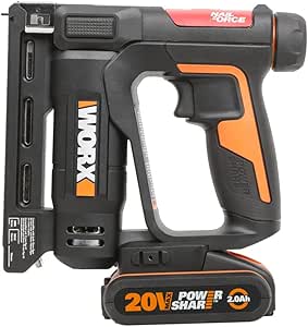WORX WX843 20Volt/2.0Ah. Li-ion Şarjlı Profesyonel 6-14mm Zımba ve 15mm Çivi Çakma + 3500 adet Yedek Zımba ve Çivi