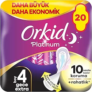 Orkid Platinum Dörtlü Paket Gece Ekstra Plus 20 Adet Olimpiyat