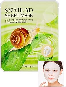 MISSHA Salyangoz Salgısı Özü İçeren Nemlendirici 3D Yaprak Maske Snail 3D Sheet Mask