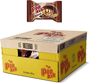 Eti Popkek Çikolatalı Kek 60 g x 24 Adet Kahverengi