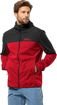 JACK WOLFSKIN FELDBERG HOODY M Erkek SOFTSHELL, Red Glow, XXL