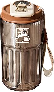 Urban Badger Termometreli Çelik Kahverengi Termos 410 ML, Dayanıklı Kamp Ekipmanları, Kamp Aksesuarları, Açık Hava Sporları, Doğa Sporları, Yürüyüş, Kamp Mutfağı, Kamp Malzemeleri
