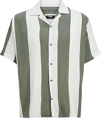 JACK & JONES Erkek Jcojeff AOP Resort Shirt Ss Relax kısa kollu gömlek