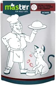 Master Dana Etli Pouch Kedi Maması Jöle, 80Gr, 24 Adet