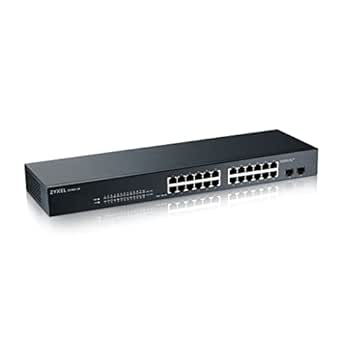 Zyxel 24-Port 10/100/1000 Gigabit Switch | Smartmanaged | Rack Mount ve Fansız | VLAN, IGMP, QoS [GS1900-24]
