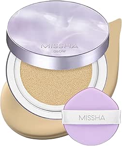 MISSHA Yoğun Kapatıcı, Nemli ve Parlak Bitişli Cushion Glow Layering Fit Cushion No21 Vanilla SPF50+/PA++++