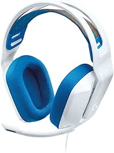 Logitech G G335 Kablolu Kulak Üstü Oyuncu Kulaklığı, 3.5 mm Ses Jakı, Mikrofonlu, Hafızalı Köpük Kulak Yastıkları, Ayarlanabilir Askılı Kafa Bandı, Beyaz, 240 gr