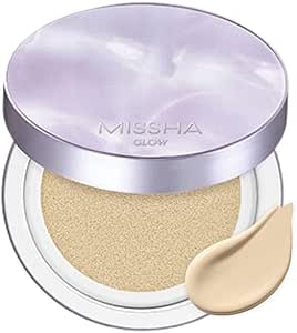 MISSHA Yoğun Kapatıcı, Nemli ve Parlak Bitişli Cushion Glow Layering Fit Cushion No.17 Ivory SPF50+/PA++++