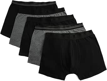 KOTON Erkek Baskılı 5li Boxer Set, Siyah (999), S