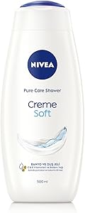 NIVEA Creme Soft Kremsi Dokunuş Banyo ve Duş Jeli 500 ml, Pro-Vitamin,Badem Yağı, Nemlendirme