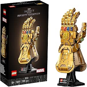 LEGO Marvel Sonsuzluk Eldiveni 76191 – Thanos’un Sağ El Eldiveni Modeliyle Yetişkin Marvel Hayranlarına Özel Koleksiyonluk Yapım Seti, Dekoratif Hediye Fikri (590 Parça)