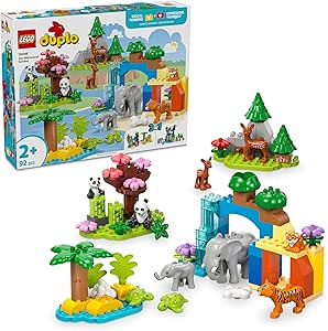 LEGO DUPLO Kasabası 3’ü 1 Arada Vahşi Hayvan Aileleri 10446-2 Yaş ve Üzeri Çocuklar için Eğitici ve Yaratıcı Oyuncak Yapım Seti (92 Parça)