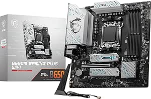 MSI MB B650M GAMING PLUS WIFI AM5 DDR5 7200MHZ(OC) HDMI DP M.2 USB3.2 2.5G LAN WI-FI 6E mATX