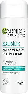 Garnier Saf & Temiz Salisilik Sivilce İzi Karşıtı Gözenek Sıkılaştırıcı Peeling Tonik // Salisilik & Niasinamid & Skualen & AHA 120 ml