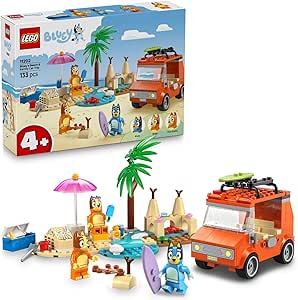 LEGO Bluey: Bluey’nin Ailece Plaj Gezisi 11202-4 Yaş ve Üzeri Plaj Seven Çocuklar için Yaratıcı Oyuncak Yapım Seti, Doğum Günü Hediyesi Fikri (133 Parça)