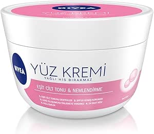 NIVEA Cilt Tonu Eşitleyici Yüz Kremi 100 ml, Eşit Cilt Tonu, 24 Saat Nemlendirici Yüz Kremi, SPF15 ile Güneş Koruyucu, Hızlı Emilir, Cilt Leke Oluşumunu Önlemeye Yardımcı, Hassas Ciltler için