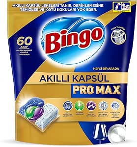 Bingo Akıllı Kapsül Pro Max Bulaşık Makinesi Deterjanı Tableti 60’lı