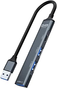 DM CHB080 USB-A to 4 Portlu USB 3.0 / USB 2.0 Type-C Çoklayıcı Dönüştürücü Hub