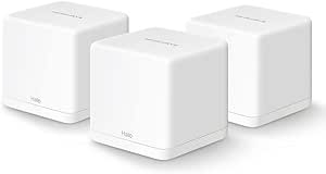Mercusys Halo H30G(3-pack), AC1300Mbps, Dual-Band, Gigabit Portları, 100’e Kadar Cihaz Bağlanabilir, 320 m²’ye Kadar Kapsama, Akıllı Bağlantı, Mobil Uygulama ile Kolay Kurulum, Wi-Fi 5 Mesh Sistemi