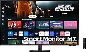 Samsung M7 LS43DM702UUXUF, 43″ inç, UHD, 3840 x 2160, 4K, 4ms 60Hz, HDR10, Akıllı Monitör (2024 Model)
