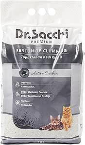 Dr.Sacchi Aktif Karbonlu Bentonit Kedi Kumu 10 Lt
