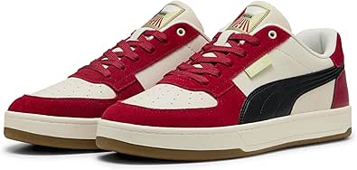 PUMA Puma Caven 2.0 Greenside Erkek/Unisex Spor Ayakkabı, Dark Crimson-Alpine Snow-PUMA Black, 42 EU