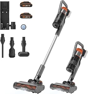 WORX WX038 20Volt 2.0Ah. Li-ion 105Watt Çift Akülü Kömürsüz Siklonik Sistem Şarjlı Dikey Süpürge