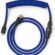 Glorious PC Gaming Race Coiled Cable Cobalt, USB-C – USB-A spiral kablo, USB C kablo spiral kablo, sarmal kablo klavye, Aviator Plug, 1,37 metre, düzenli USB C spiral kablo, mavi