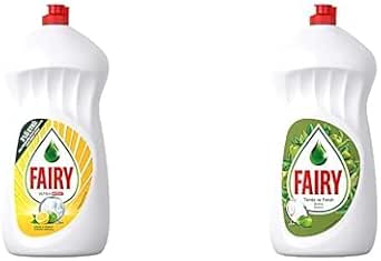 Fairy Ultra Hızlı Sıvı Bulaşık Deterjanı Limon ve Misket Limonu, 1500 ml & Fairy Sıvı Bulaşık Deterjanı Elma, 650 ml