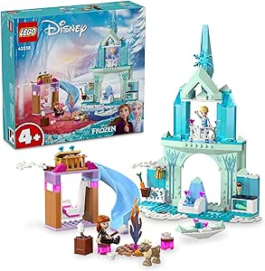 LEGO Disney Princess Elsa’nın Karlar Ülkesi Şatosu 43238-4 Yaş ve Üstü Kız ve Erkek Çocukları için Elsa ve Anna Mini Bebek ve 2 Hayvan Figürü İçeren Yapım Seti, Doğum Günü Hediyesi Fikri (163 Parça)