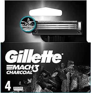 Gillette Mach3 Charcoal Yedek Tıraş Bıçağı 4’lü