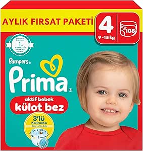 Prima Külot Bebek Bezi 4 Beden 108 Adet