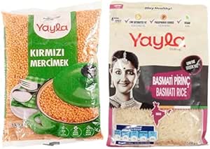 Yayla Kırmızı Mercimek 1 Kg & Gurme Basmati Pirinç 500 Gr