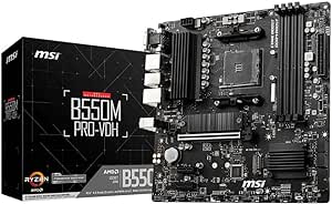 MSI B550M PRO-VDH AM4 DDR4 4400(OC) HDMI DP VGA M.2 USB3.2 MATX Anakart