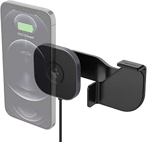 Spigen MagFit Tesla Ekranı Araç içi Telefon Tutucu + Manyetik Kablosuz Şarj Cihazı iPhone için MagSafe özellikli OneTap Pro ITT90W – ACP03844