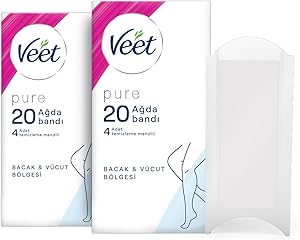 Veet Pure Hipoalerjenik Ağda Bandı, (2 x 20 Adet)