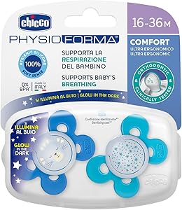 Chicco PhysioForma Comfort Silikon Emzik (16-36 Ay, 2’li), Mavi