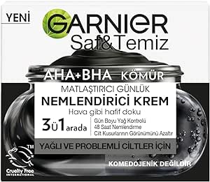 Garnier Saf ve Temiz Kömür Matlaştırıcı Günlük Nemlendirici Krem 50ML