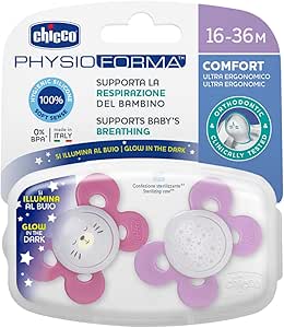 Chicco PhysioForma Comfort Silikon Emzik (16-36 Ay, 2’li), Pembe
