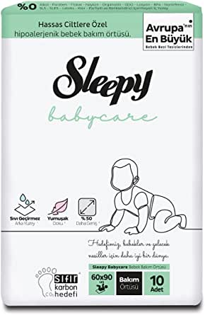 Sleepy Babycare Bebek Bakım Örtüsü 10 Adet