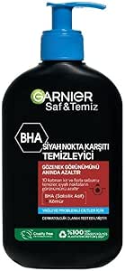 Garnier Saf Aktif Yoğun Siyah Nokta Karşıtı Kömür Jel Yüz Yıkama 8.45 floz (250ml), VEGAN
