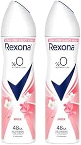 Rexona Kadın Sprey Deodorant Musk%0 Alüminyum 150 ml (2 paketi)